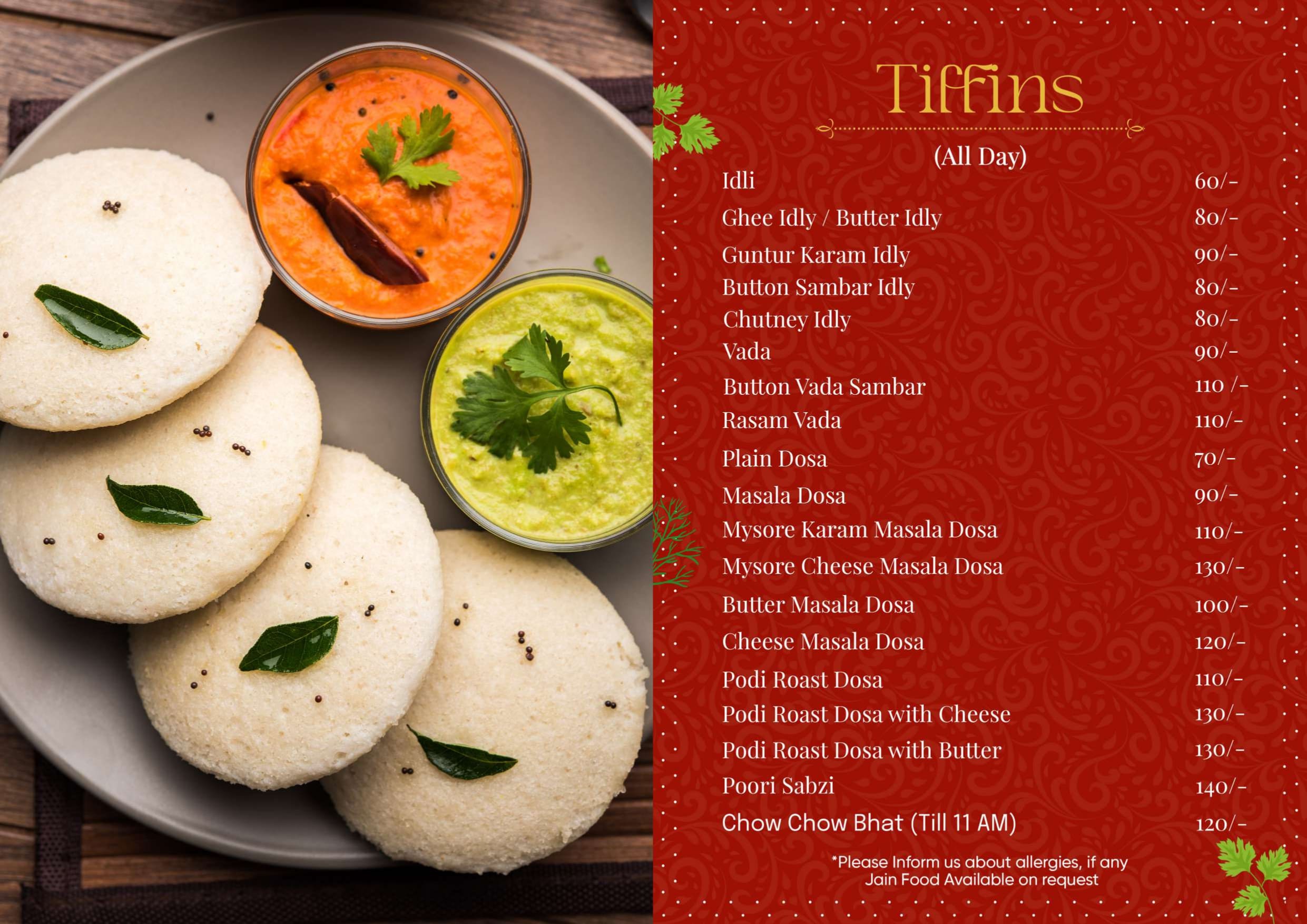 Restaurant menu page 2