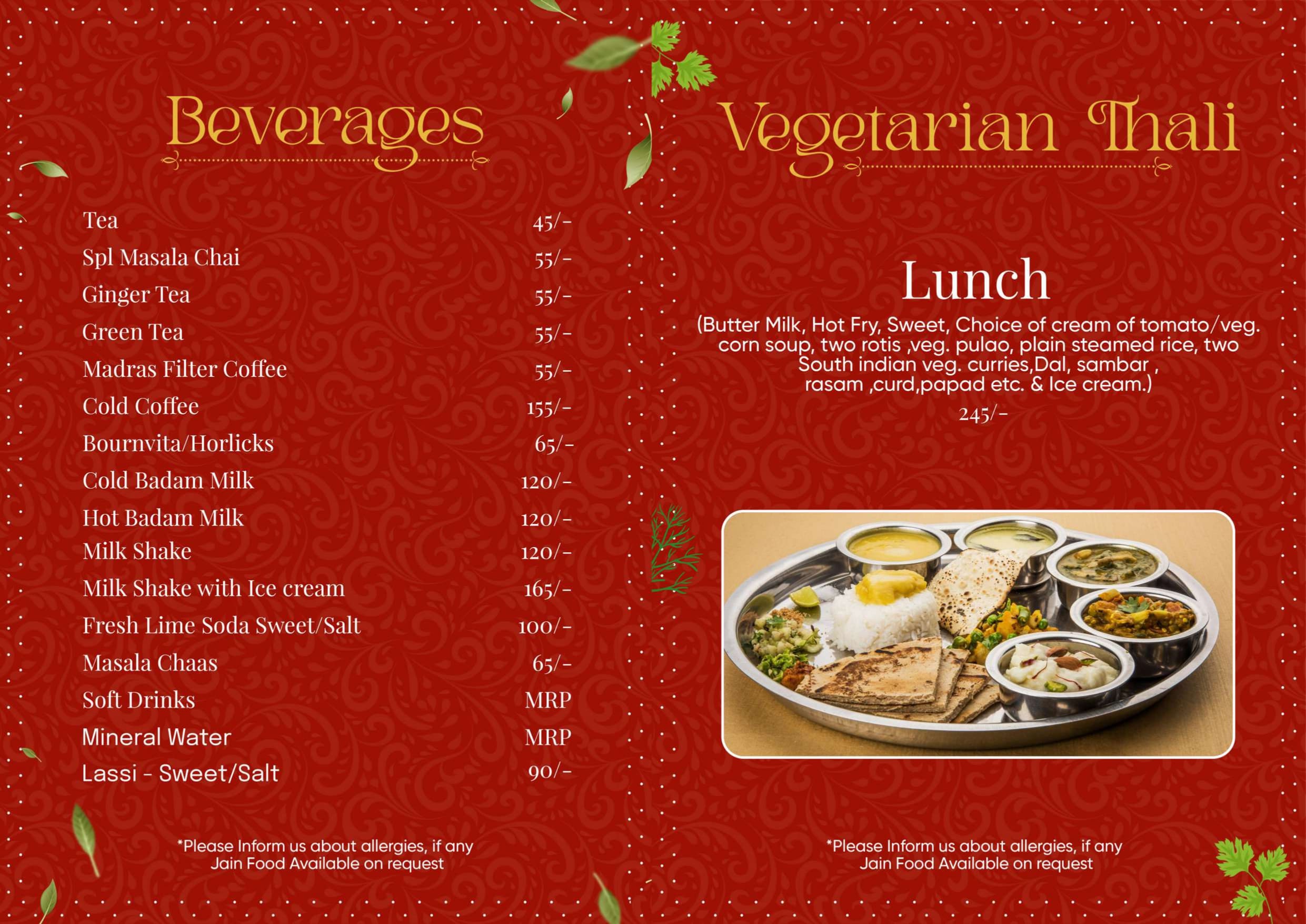 Restaurant menu page 4
