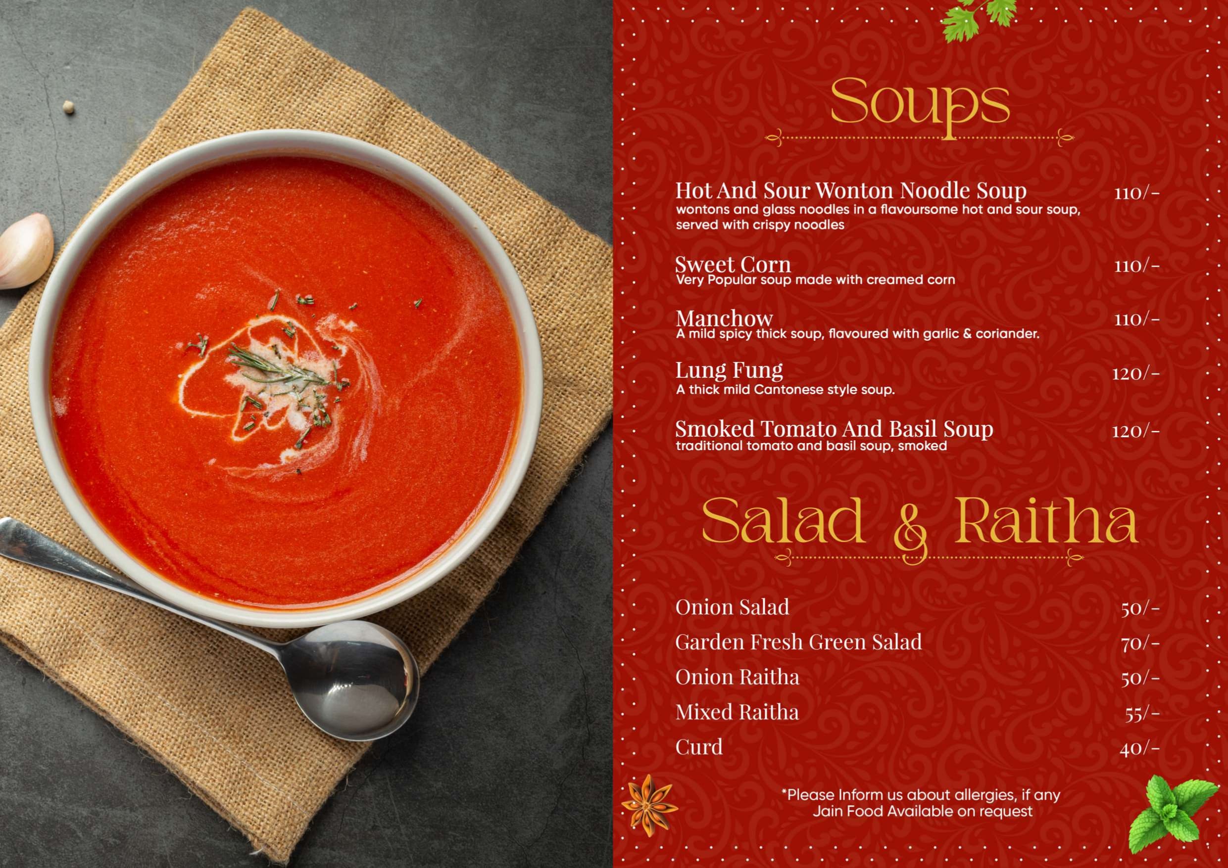 Restaurant menu page 5