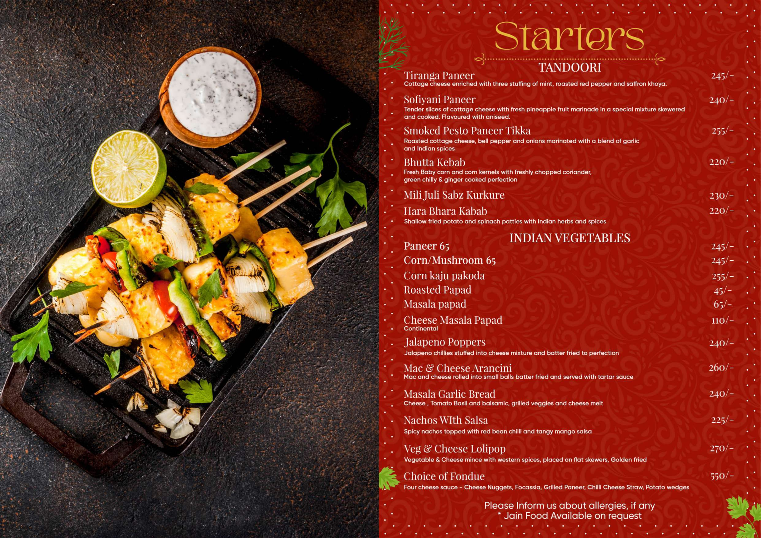 Restaurant menu page 6