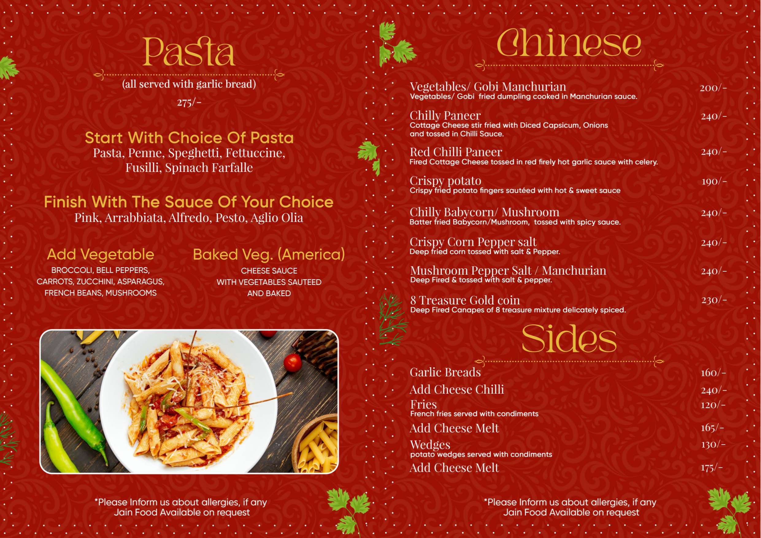 Restaurant menu page 7