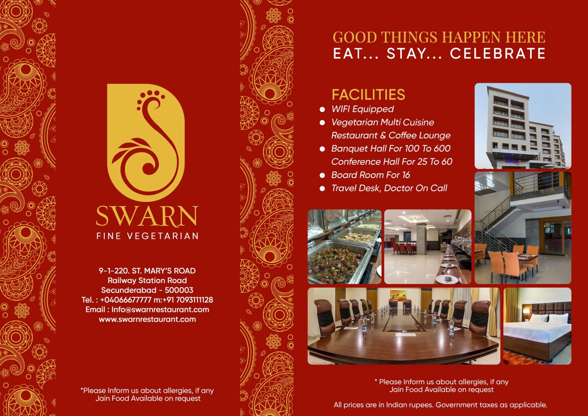 Restaurant menu page 13